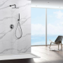MONZA KIT DE DOUCHE ENCASTRÉ AVEC DÉVIATEUR THERMOSTATIQUE AVEC SOFFIONE ET DOUCHETTE BLACK GUN METAL