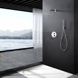 MONZA KIT DE DOUCHE ENCASTRÉ AVEC DÉVIATEUR THERMOSTATIQUE AVEC SOFFIONE ET DOUCHETTE CHROME