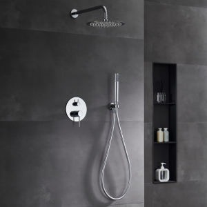 MONZA KIT DE DOUCHE ENCASTRÉ AVEC DÉVIATEUR AVEC SOFFIONE ET DOUCHETTE CHROME