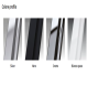 ZEPHYROS 2.0 A - ANGLE 2 PORTES COULISSANTES + 2 FIXES PROFIL CHROMÉ VERRE TRANSPARENT