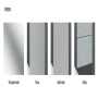 ZEPHYROS 2.0 A - ANGLE 2 PORTES COULISSANTES + 2 FIXES PROFIL CHROMÉ VERRE TRANSPARENT