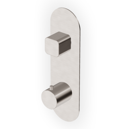 BRIM MITIGEUR THERMOSTATIQUE DOUCHE AVEC ROBINET D'ARRÊT NICKEL BROSSÉ