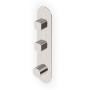 BRIM THERMOSTATIQUE DOUCHE AVEC 2 ROBINETS D'ARRÊT NICKEL BROSSÉ