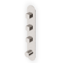 BRIM THERMOSTATIQUE DOUCHE AVEC 3 ROBINETS D'ARRÊT NICKEL BROSSÉ