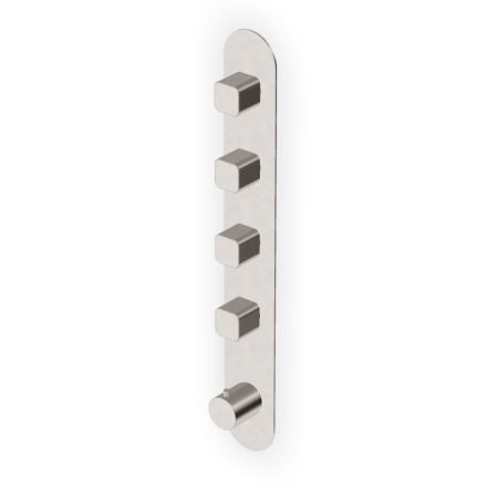 BRIM MITIGEUR THERMOSTATIQUE DOUCHE AVEC 4 ROBINETS D'ARRÊT NICKEL BROSSÉ