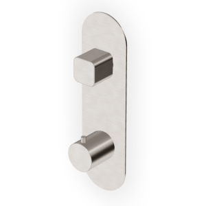 BRIM THERMOSTATIQUE DOUCHE AVEC DÉVIATEUR 2/3 VOIES NICKEL BROSSÉ