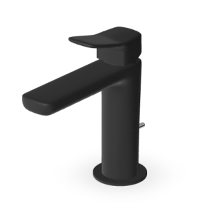 BRIM MITIGEUR LAVABO AVEC VIDAGE NOIR MAT EMBOSSÉ