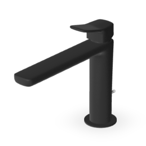BRIM MITIGEUR LAVABO AVEC VIDAGE NOIR MAT EMBOSSÉ