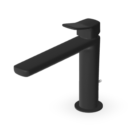 BRIM MITIGEUR LAVABO AVEC VIDAGE NOIR MAT EMBOSSÉ