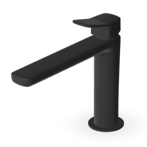 BRIM MITIGEUR LAVABO SANS VIDAGE NOIR MAT EMBOSSÉ