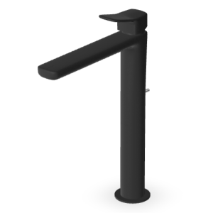 BRIM MITIGEUR LAVABO AVEC VIDAGE NOIR MAT EMBOSSÉ