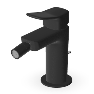 BRIM MITIGEUR BIDET AVEC VIDAGE NOIR MAT GRAINÉ