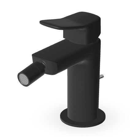 BRIM MITIGEUR BIDET AVEC VIDAGE NOIR MAT GRAINÉ