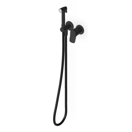 BRIM BROSSE DE BIDET AVEC ÉVACUATION NOIR MAT EMBOSSÉ