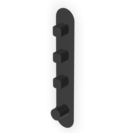 BRIM THERMOSTATIQUE DOUCHE AVEC 3 ROBINETS D'ARRÊT NOIR MAT EMBOSSÉ