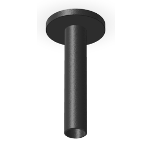 BRIM BRAS DE DOUCHE PLAFOND 130MM NOIR MAT EMBOSSÉ