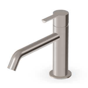 GILL MITIGEUR LAVABO BEC LONG SANS VIDAGE NICKEL BROSSÉ