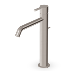 GILL MITIGEUR LAVABO HAUT AVEC VIDAGE NICKEL BROSSÉ