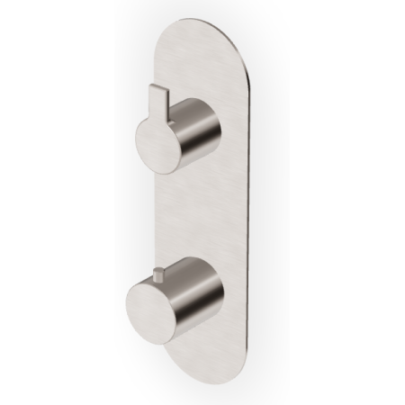 GILL MITIGEUR THERMOSTATIQUE DOUCHE AVEC ROBINET D'ARRÊT NICKEL BROSSÉ