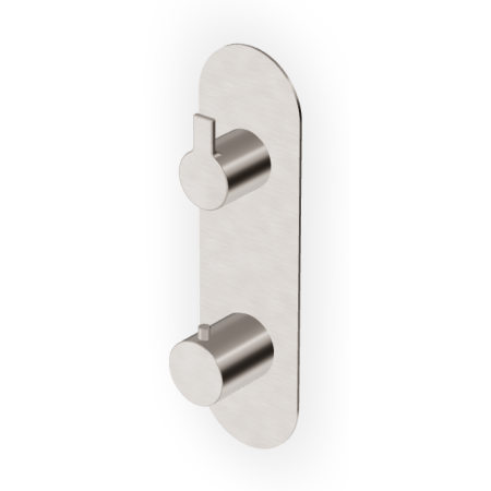 GILL MITIGEUR THERMOSTATIQUE DOUCHE AVEC DÉVIATEUR 2/3 VOIES NICKEL BROSSÉ