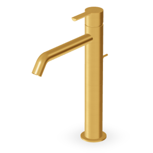 GILL MITIGEUR LAVABO HAUT AVEC VIDAGE OR BROSSÉ