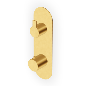 GILL MITIGEUR THERMOSTATIQUE DOUCHE AVEC ROBINET D'ARRÊT OR BROSSÉ