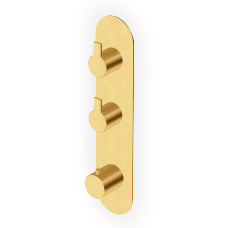 GILL MITIGEUR THERMOSTATIQUE DOUCHE AVEC 2 ROBINETS D'ARRÊT OR BROSSÉ