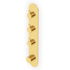 GILL MITIGEUR THERMOSTATIQUE DOUCHE AVEC 3 ROBINETS D'ARRÊT OR BROSSÉ