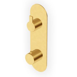 GILL MITIGEUR THERMOSTATIQUE DOUCHE AVEC DÉVIATEUR 2/3 VOIES OR BROSSÉ