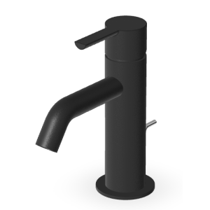 GILL MITIGEUR LAVABO AVEC VIDAGE NOIR MAT GRAINÉ