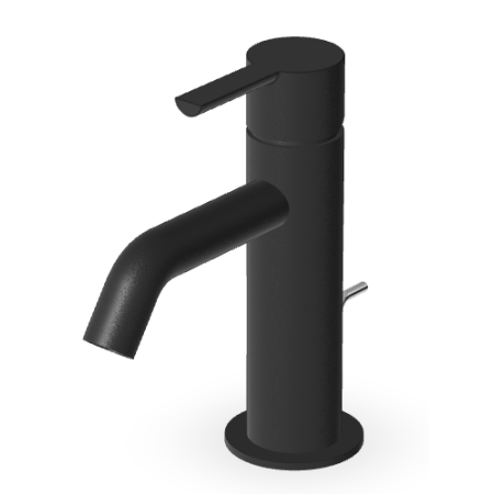 GILL MITIGEUR LAVABO AVEC VIDAGE NOIR MAT GRAINÉ