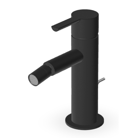 GILL MITIGEUR BIDET AVEC VIDAGE NOIR MAT EMBOSSÉ