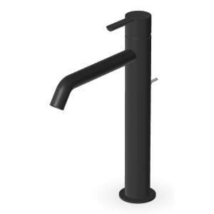 GILL MITIGEUR LAVABO HAUT AVEC VIDAGE NOIR MAT EMBOSSÉ
