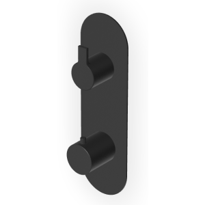 GILL MITIGEUR THERMOSTATIQUE DOUCHE AVEC ROBINET D'ARRÊT NOIR MAT EMBOSSÉ
