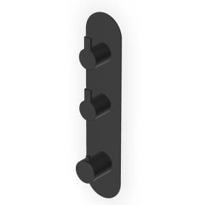 GILL MITIGEUR THERMOSTATIQUE DOUCHE AVEC 2 ROBINETS D'ARRÊT NOIR MAT EMBOSSÉ