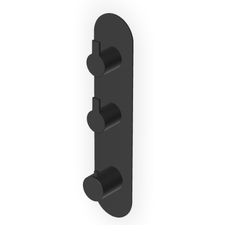 GILL MITIGEUR THERMOSTATIQUE DOUCHE AVEC 2 ROBINETS D'ARRÊT NOIR MAT EMBOSSÉ