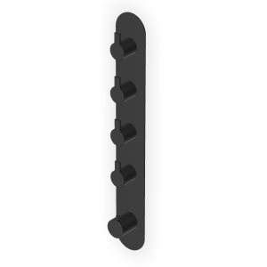 GILL MITIGEUR THERMOSTATIQUE DOUCHE AVEC 4 ROBINETS D'ARRÊT NOIR MAT EMBOSSÉ