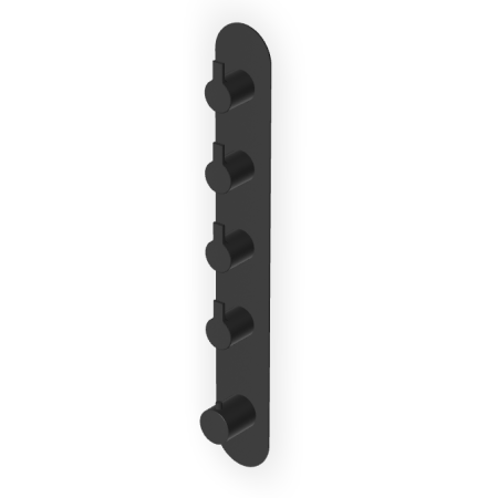 GILL MITIGEUR THERMOSTATIQUE DOUCHE AVEC 4 ROBINETS D'ARRÊT NOIR MAT EMBOSSÉ