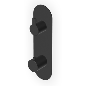 GILL MITIGEUR THERMOSTATIQUE DE DOUCHE AVEC DÉVIATEUR 2/3 VOIES NOIR MAT EMBOSSÉ