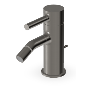 PAN MITIGEUR BIDET AVEC ÉVACUATION METAL NOIR BROSSÉ