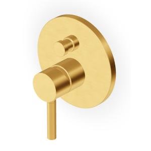 PAN MITIGEUR DE DOUCHE AVEC DÉVIATEUR OR BROSSÉ