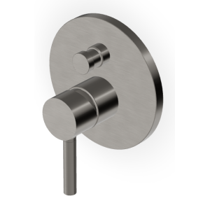 PAN MITIGEUR DE DOUCHE AVEC DÉVIATEUR METAL NOIR BROSSÉ