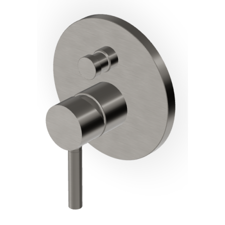 PAN MITIGEUR DE DOUCHE AVEC DÉVIATEUR METAL NOIR BROSSÉ