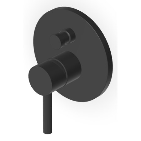 PAN MITIGEUR DE DOUCHE AVEC DÉVIATEUR NOIR MAT