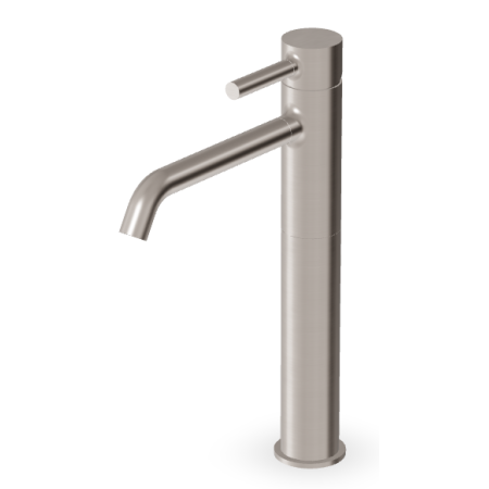 PAN MITIGEUR LAVABO ALLONGÉ SANS VIDAGE NICKEL BROSSÉ