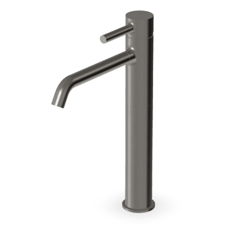 PAN MITIGEUR LAVABO ALLONGÉ SANS VIDAGE METAL NOIR BROSSÉ