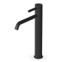PAN MITIGEUR LAVABO ALLONGÉ SANS VIDAGE NOIR MAT EMBOSSÉ