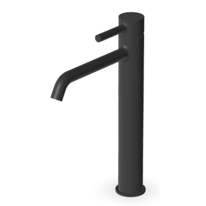 PAN MITIGEUR LAVABO ALLONGÉ SANS VIDAGE NOIR MAT