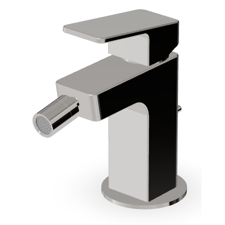 JINGLE MITIGEUR BIDET AVEC VIDAGE NICKEL