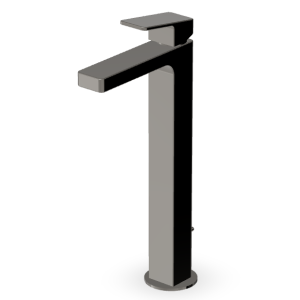 JINGLE MITIGEUR LAVABO ALLONGÉ AVEC VIDAGE METAL BLACK